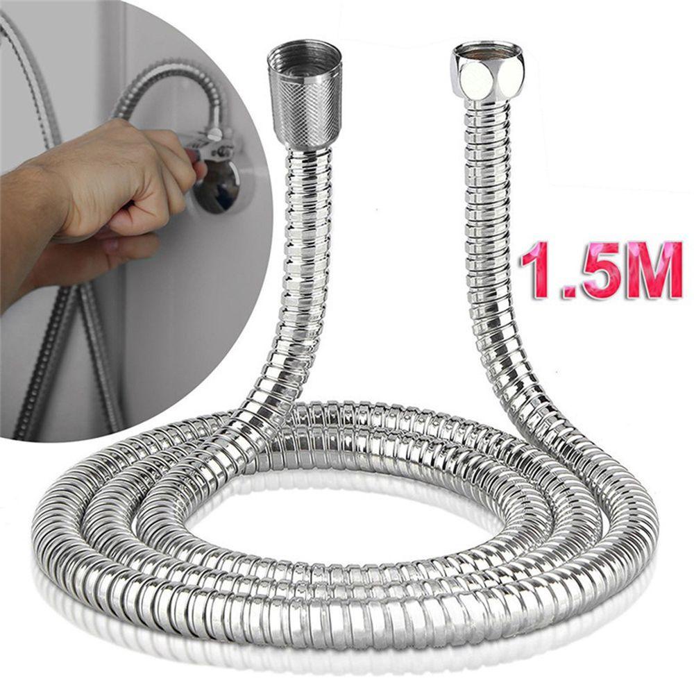 TOP Tabung Shower 1.5m Praktis Stainless Steel Chrome Plated Flexible