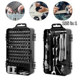 135 In1 Screwdriver Magnetic Tools Sets Repair DIY Tool Kit