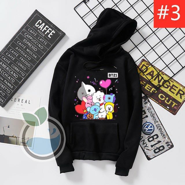 TBI Fashion Sweater XL Hoodie BTS BT21 Baju Atasan Korean Base Bangtan Kim Jimin K-Pop