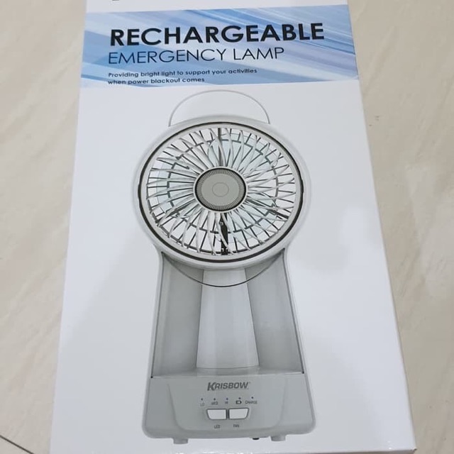 Rechargeable Emergency Lamp + Kipas