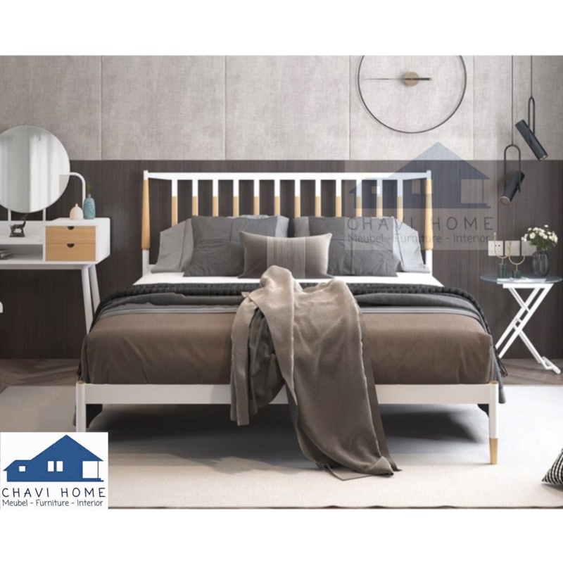 ranjang besi divan besi tempat tidur besi coral siantano putih