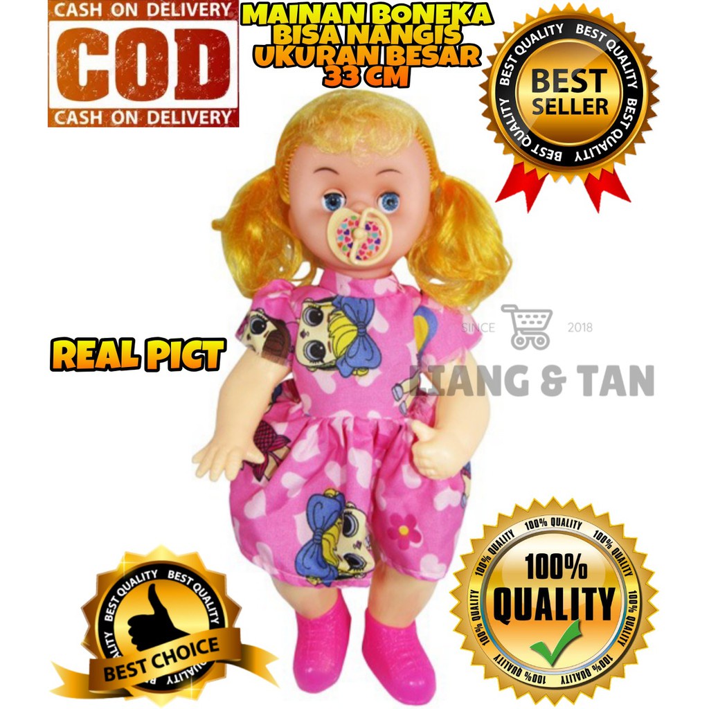 PROMO UKURAN BESAR Mainan Bayi Boneka Susann Bisa Nangis / Mainan Anak Boneka Perempuan My Baby Set(