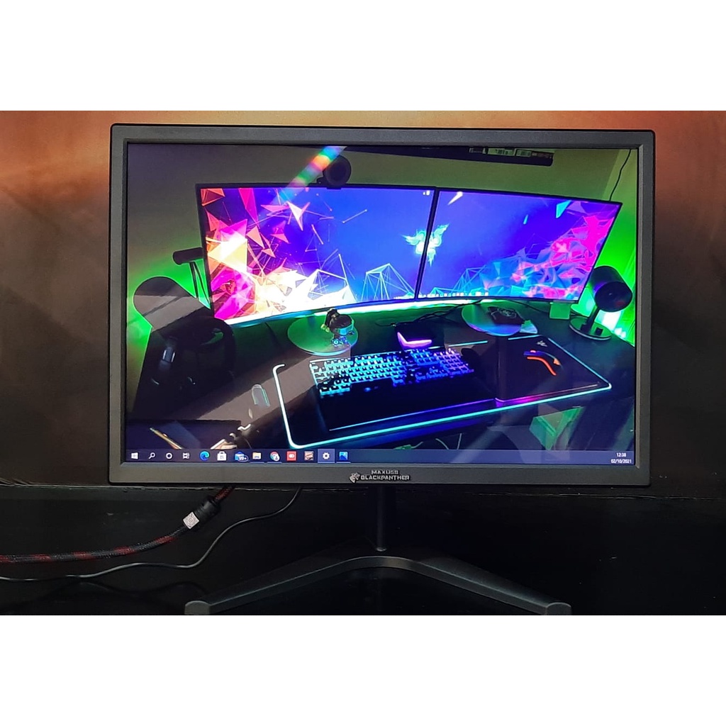 MONITOR LED BLACK PANTHER FULL HD 19 Inch VGA HDMI NAMPOL HEMAT