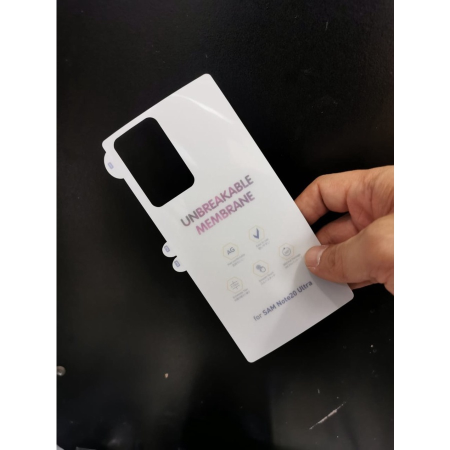 SAMSUNG NOTE 20 NOTE 20 ULTRA ANTI GORES HYDROGEL MATTE FULL SET DEPAN BELAKANG GLARE ANTI MINYAK PLASTIK ANTI OIL PELINDUNG LAYAR ANTI JAMUR SKIN GARSKIN PELINDUNG BELAKANG