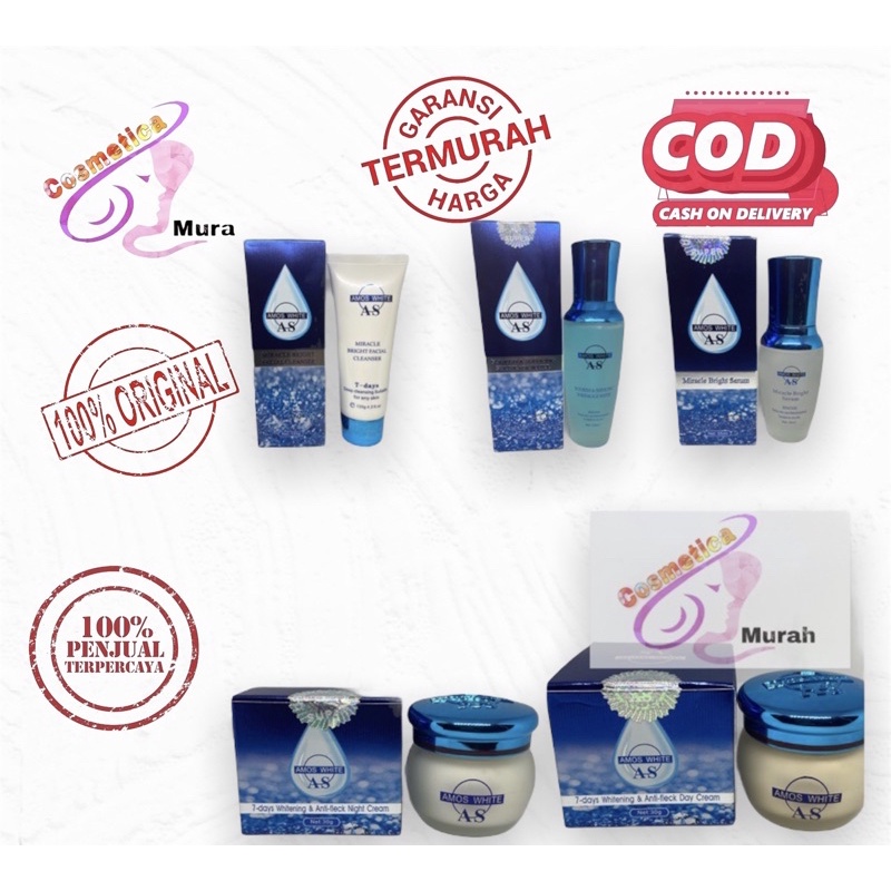 New formula / cream amos white / amos cream wajah terbaru / paket complete cream amos / amoz white