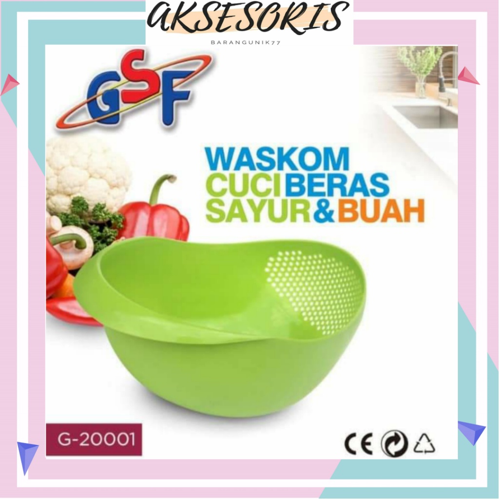 BASKOM CUCI BERAS SARINGAN BERAS TEMPAT CUCI BERAS / WASKOM CUCI BERAS / GSF G-20001 / GSF 20001