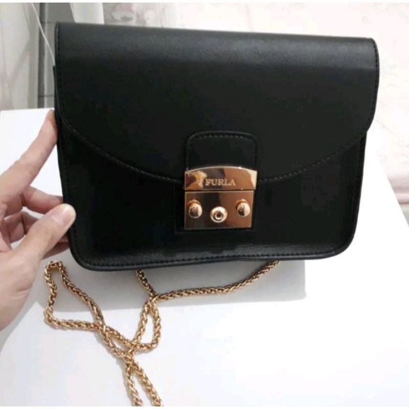 FURLA METROPOLIS bags/ Tas Furla Hitam/Furla bags/Tas branded/preloved murah/Tas preloved branded/Fu