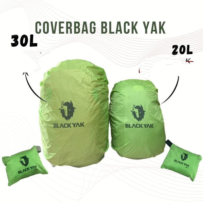 coverbag black yak raincover tas anti air waterproof 20 & 30liter