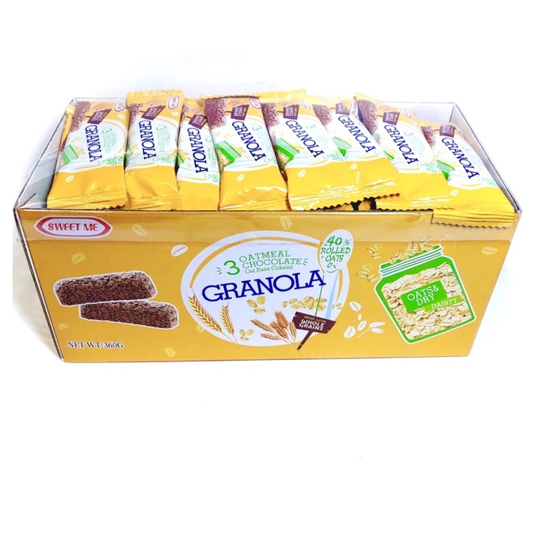 

Granola Oatmeal Cereal Rasa Cokelat ( 60 pcs x 6g )