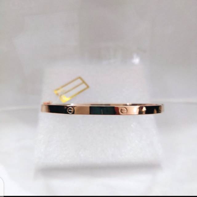 Gelang tangan emas kuning asli Cartier Rose Gold