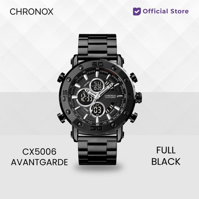 Jam Tangan Pria Chronox CX5006 Avantgarde Full Hitam Termurah