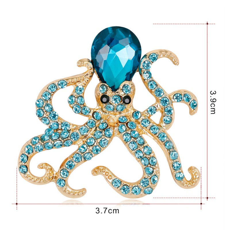 SIY  Octopus Brooch Pins Jewelry Women Men Luxury Fashion Gifts Antique Suit Corsage