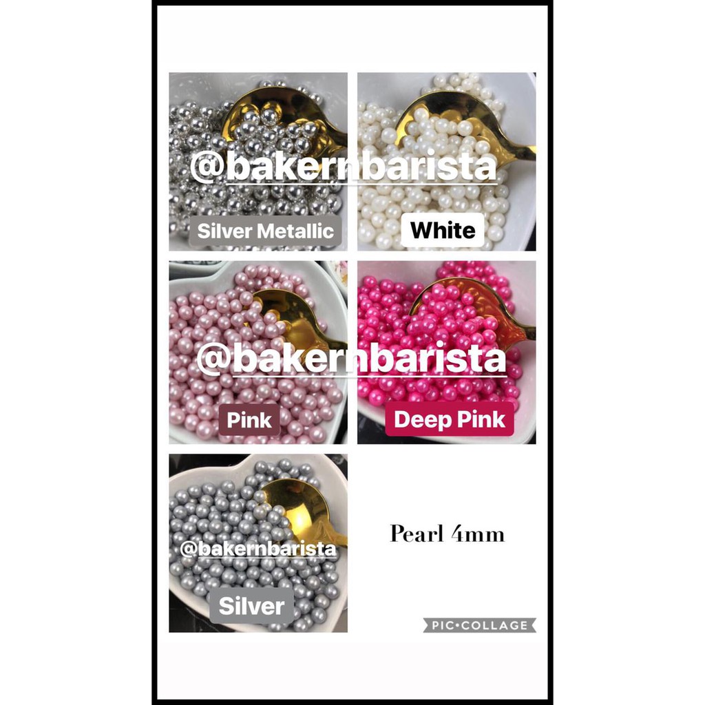 

Sprinkles Mutiara / Pearl 4Mm / Hiasan Kue Mutiara Manik Manik