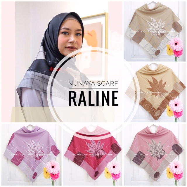 NUNAYA SCARF - RALINE JILBAB MOTIF SEGI EMPAT