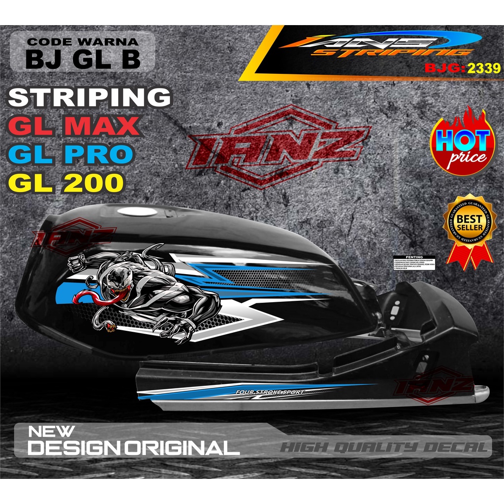 STRIPING GL PRO TERBARU / STIKER MOTOR GL TERMURAH / STRIPING MOTOR GL 100 / STIKER MOTOR