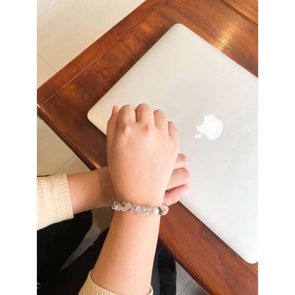 Gelang tali Etnik / Gelang Batu Kerikil Asli /Gelang batu chip / Gelang batu vintage/ Gelag abstrak / Gelang batu pecah/gelang murah Ge