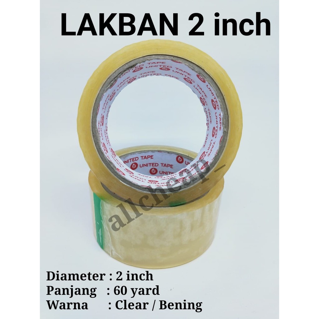 1pcs lakban bening / coklat 2inch kuat 60yard