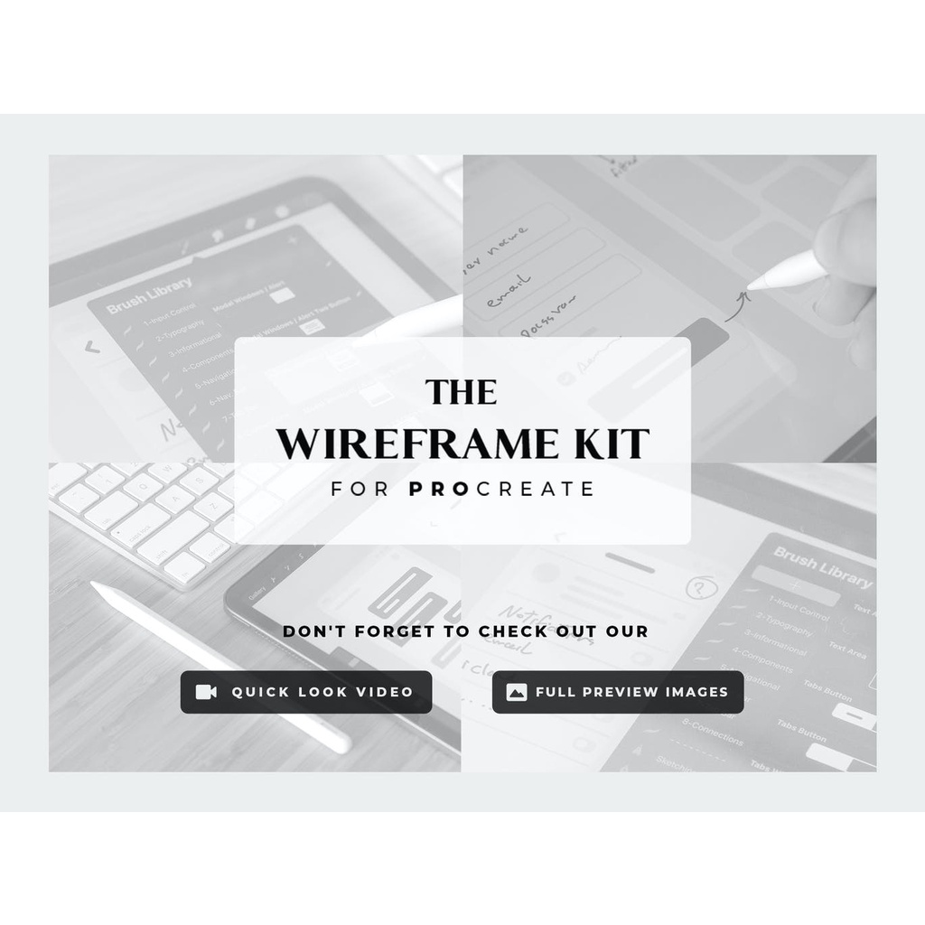 The Wireframe Kit For - Procreate