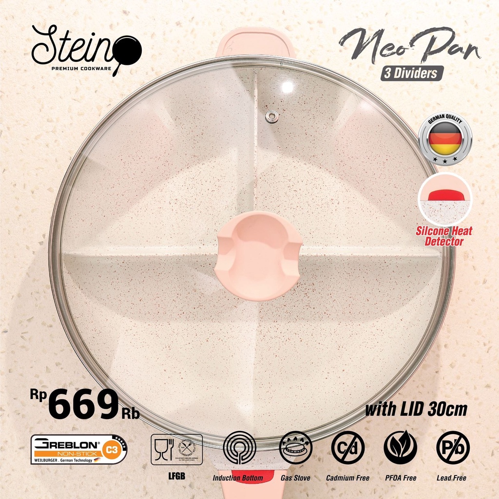 Stein Cookware - Neo Pan 30cm (Panci 3sekat)