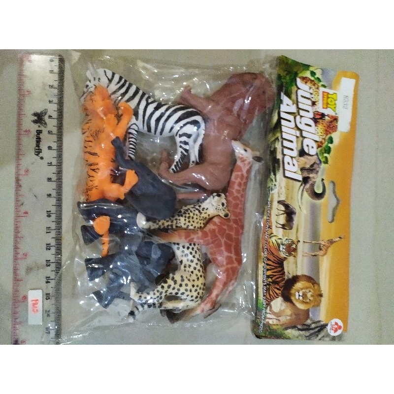 jungle animal /mainan anak hewan karet/ mainan SNI