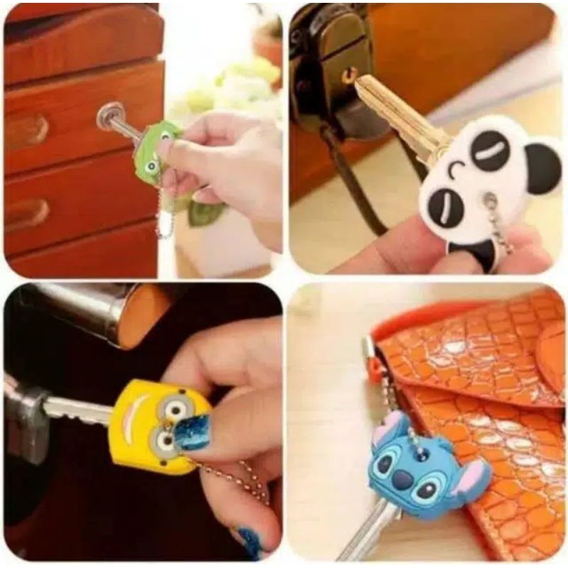 Key Cover Sarung Cover Pelindung Kunci Karakter Lucu Murah
