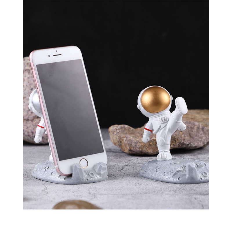 Holder Hp di meja Sandaran Penyangga Handphone Hiasan Pajangan Miniatur lemari Model astronot motif unik lucu Stand Phone Holder Astronaut nb57