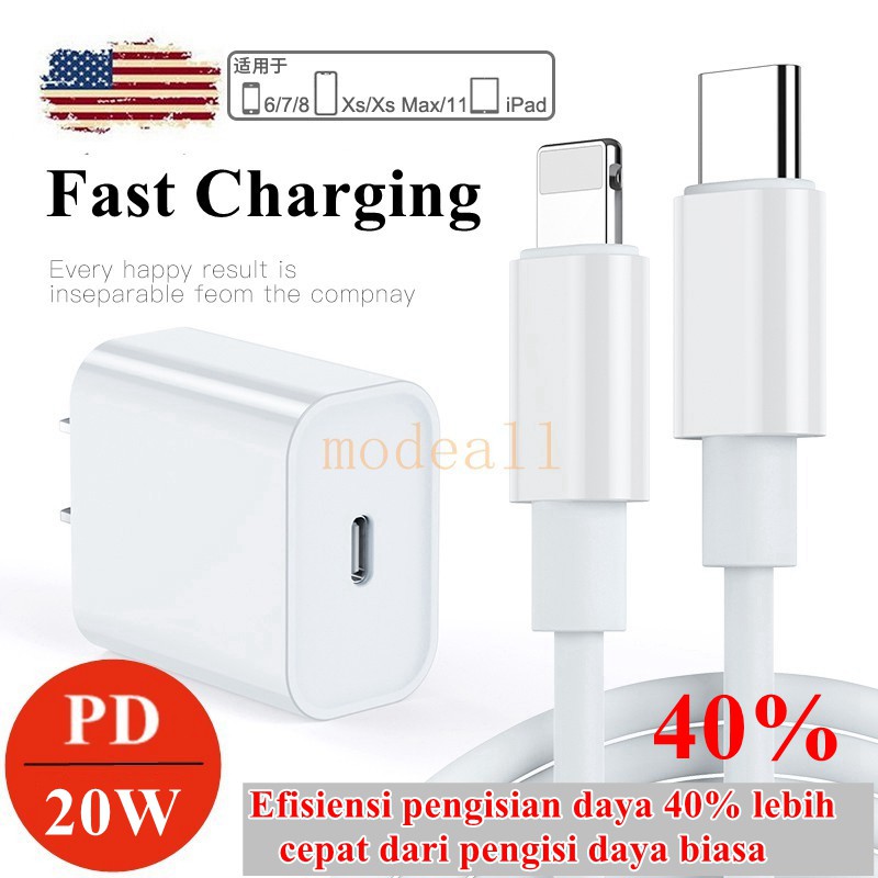 Kabel Data Charger Usb C Lightning 20w Pd Fast Charging Mfi Untuk Iphone 12 11 Pro Xs Max X 8 Indonesia