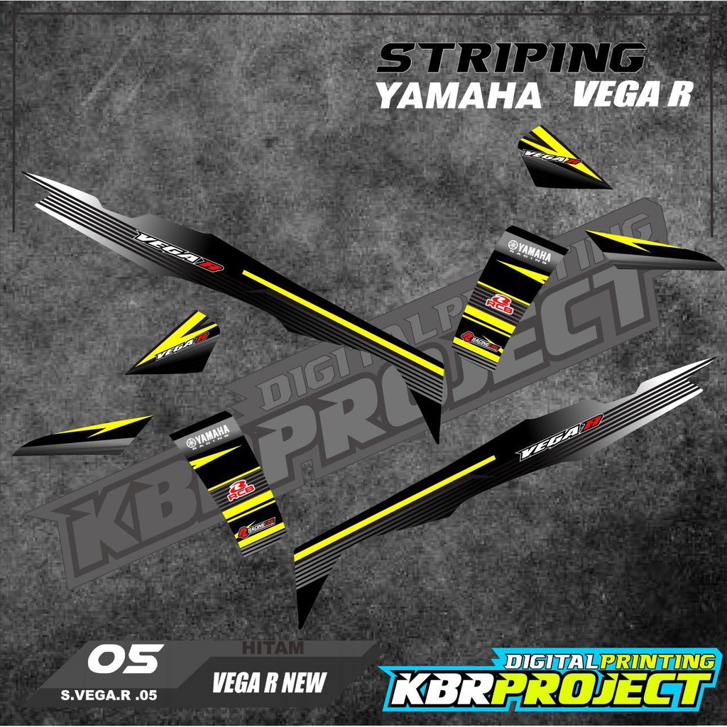 (cod)Stiker Road Race Striping New Vega R - Stiker Variasi List Motor Desain Racing 05 vegar