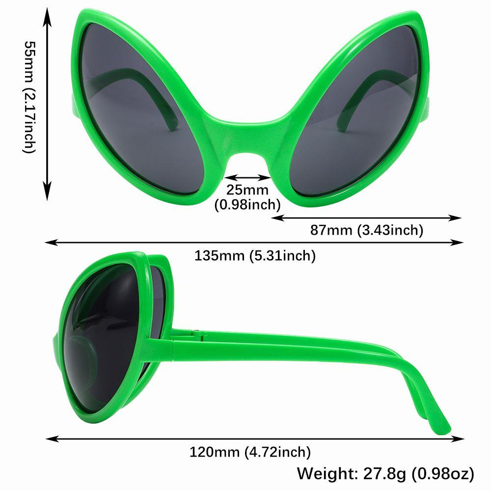 R-flower Green Alien Kacamata Anak-Anak Dan Dewasa Nikmat Pesta Halloween Alien Sunglasses