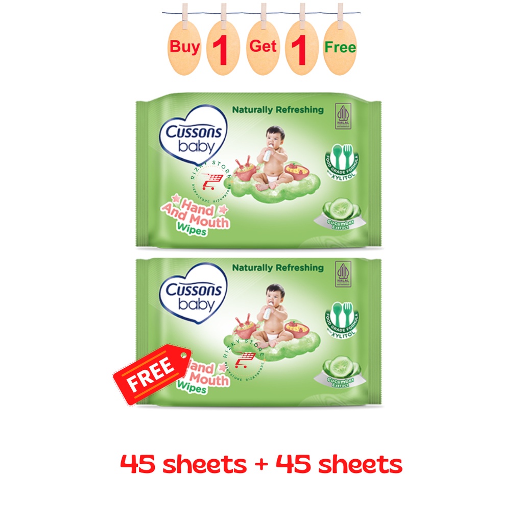 ORIGINAL Cussons Baby Wipes 50's (BUY 1 GET 1 FREE) / Cussons Wipes / Tissue Bayi