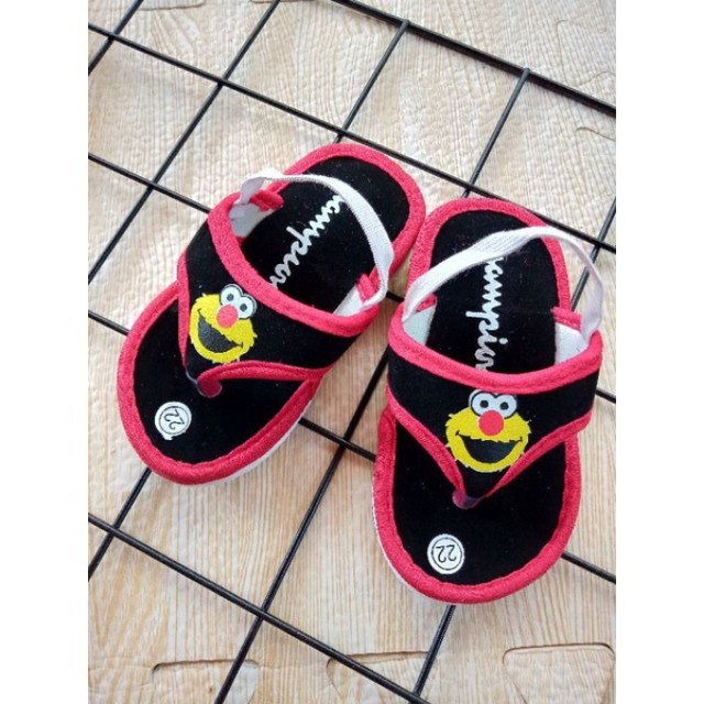 [0-2th] SANDAL BABY BUNYI CITCIT ELMO / SANDAL PREWALKER BAYI UNISEX LAKI LAKI PEREMPUAN / SANDAL PREWALKER BUNYI CITCIT KARAKTER KARTUN ELMO