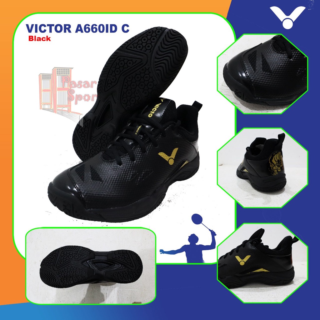 VICTOR A660ID A 660 ID D / C SEPATU BADMINTON ORIGINAL