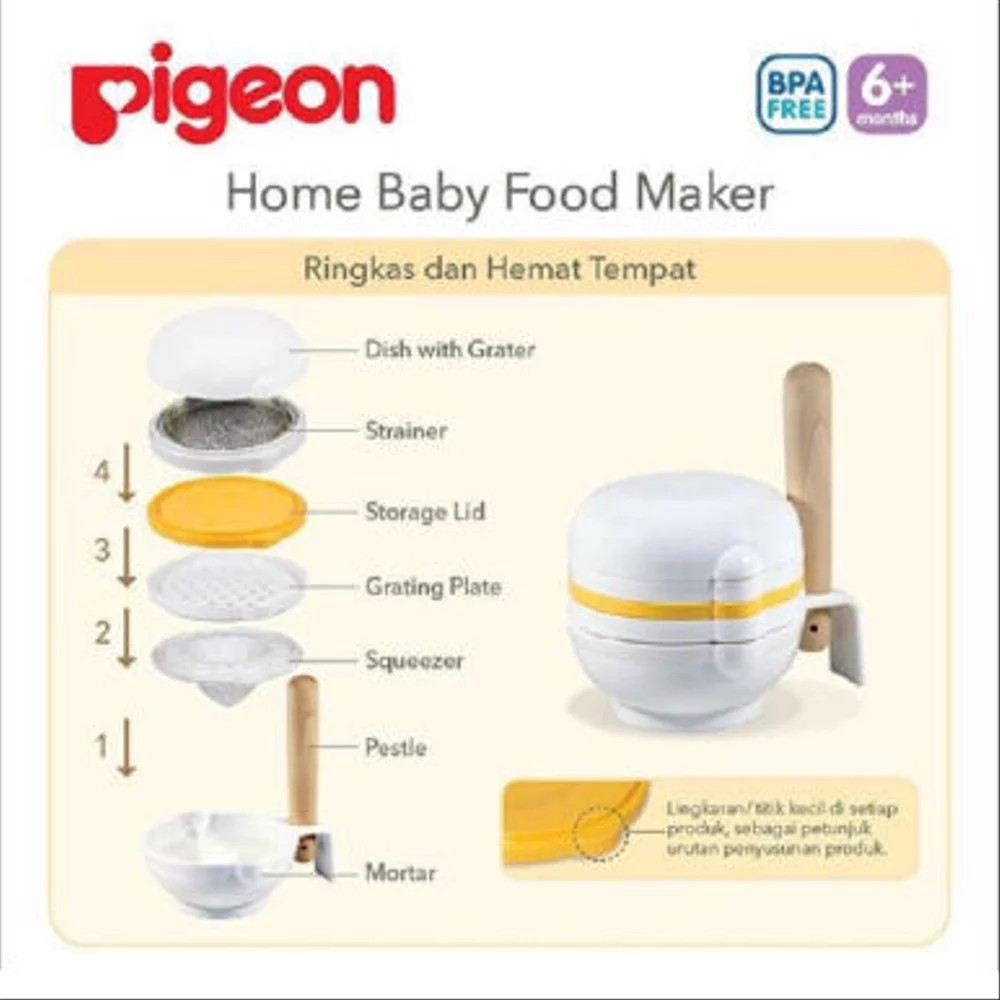 Pigeon Home Baby Food Maker Set Fe070 Peralatan Mpasi Shopee Indonesia