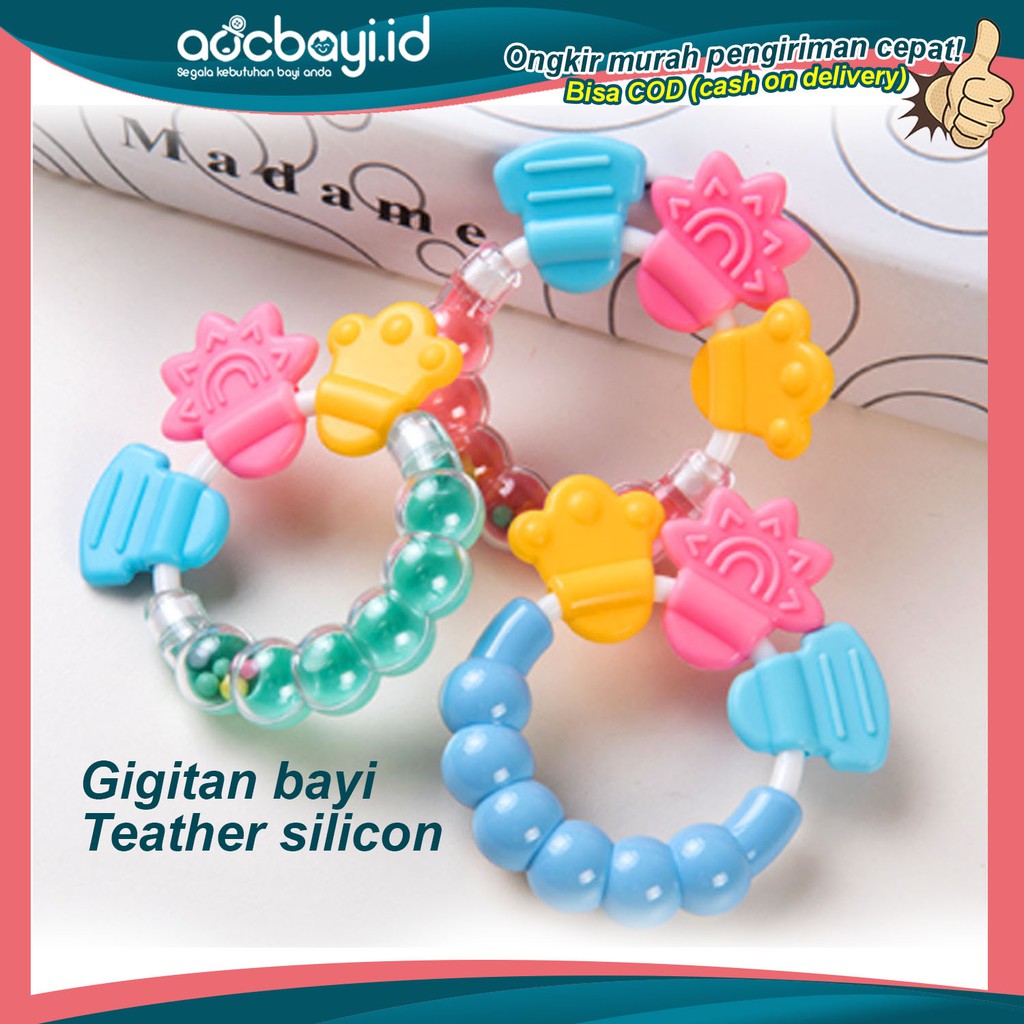 ☀ACCBAYI☀ ACC0008 Mainan teether bayi Dengan rattle