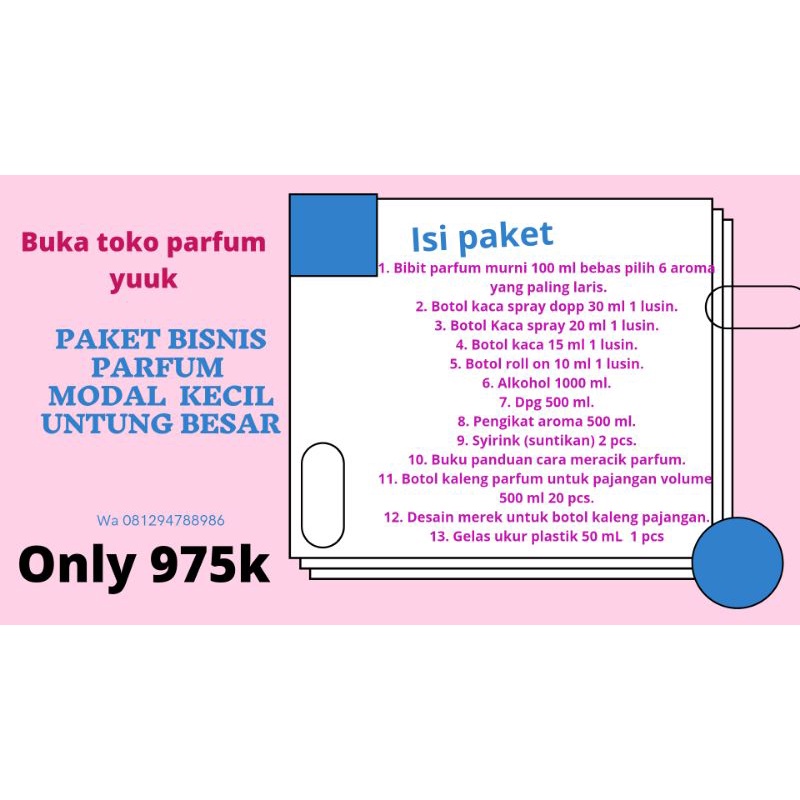 PAKET BISNIS PARFUM_rahasia meracik parfum wangi tahan lama