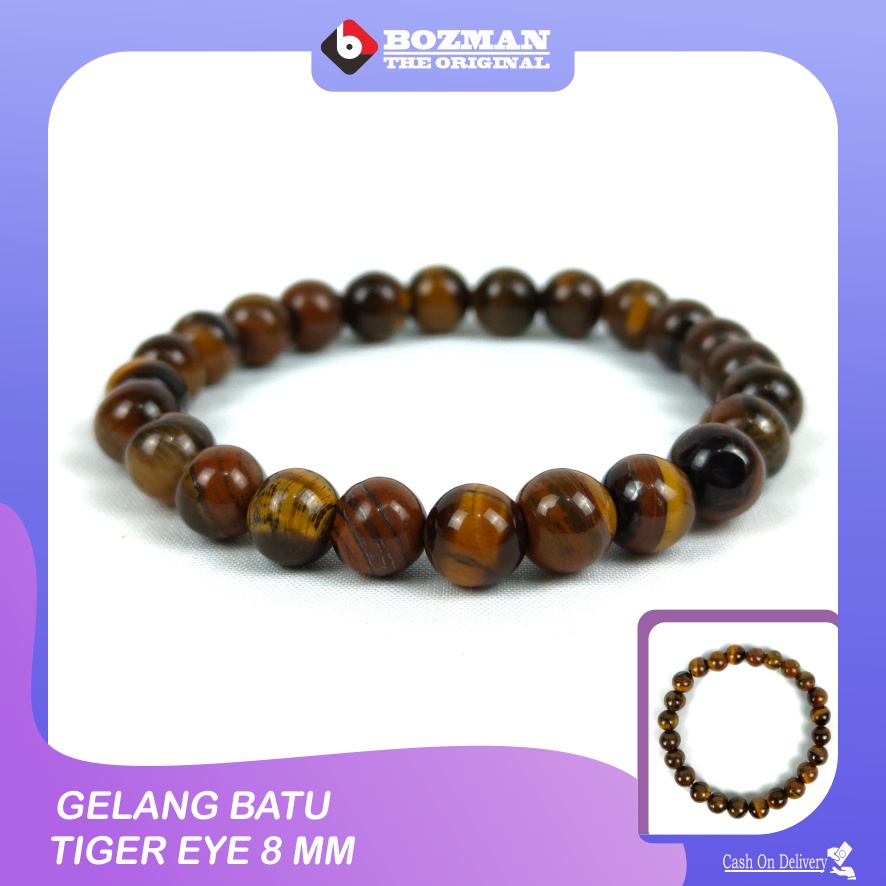 GELANG BATU AKIK NATURAL TIGER EYE ATAU BIDURI SEPAH