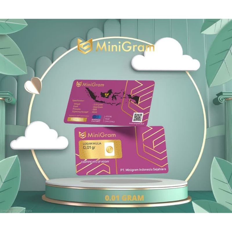 EMAS MINIGRAM 0,01 Gram / Minigram 0.01 Gram Baby Gold Babygold Logam Mulia Asli 24 Karat MINI GOLD Resmi