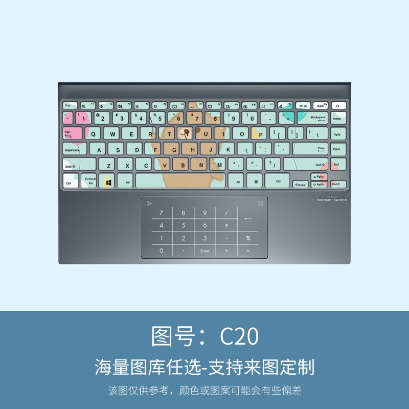 Film Pelindung Keyboard Motif Kartun Bunga Untuk Asus ZenBook 13 UX325 UM325 UX363J Ux36333000E U3700E U3700E Uj3700