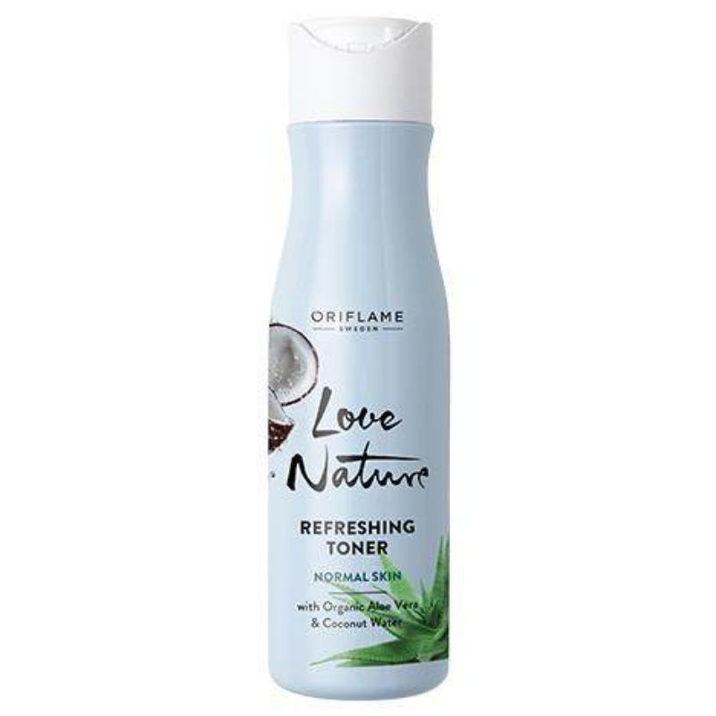 love nature refreshing with organic Aloe Vera &amp; coconut water