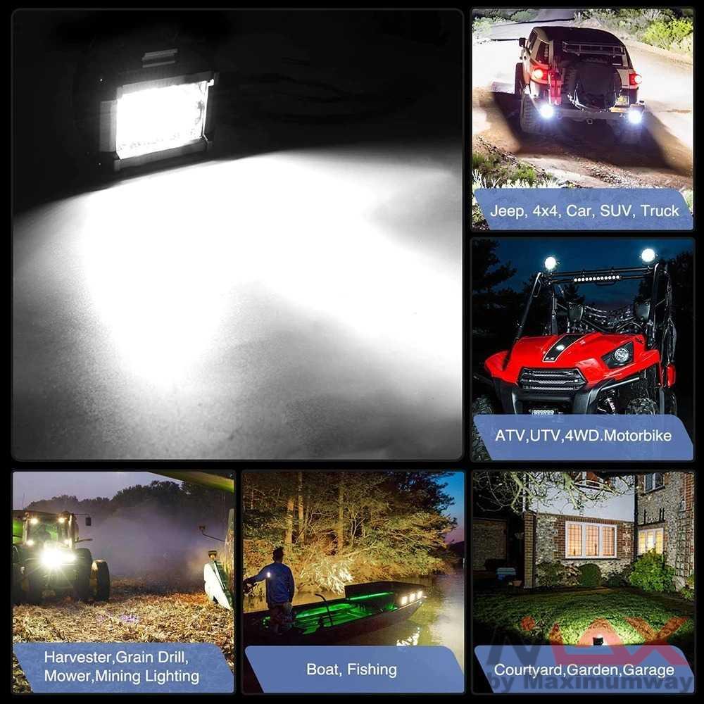 Jexito Lampu Mobil Offroad LED Spot Light Fog Mobil Truck Jeep 4 Inch 60W - JT050 Warna Hitam