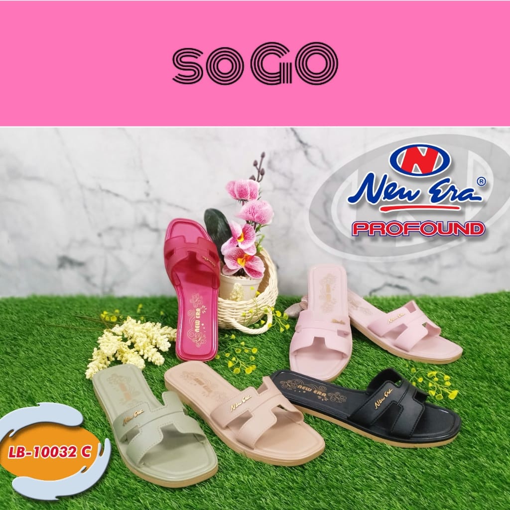 sogo NEW ERA LB 10032.B Sandal Selop Wanita Karet Sandal Slop Jelly Sendal Cewek