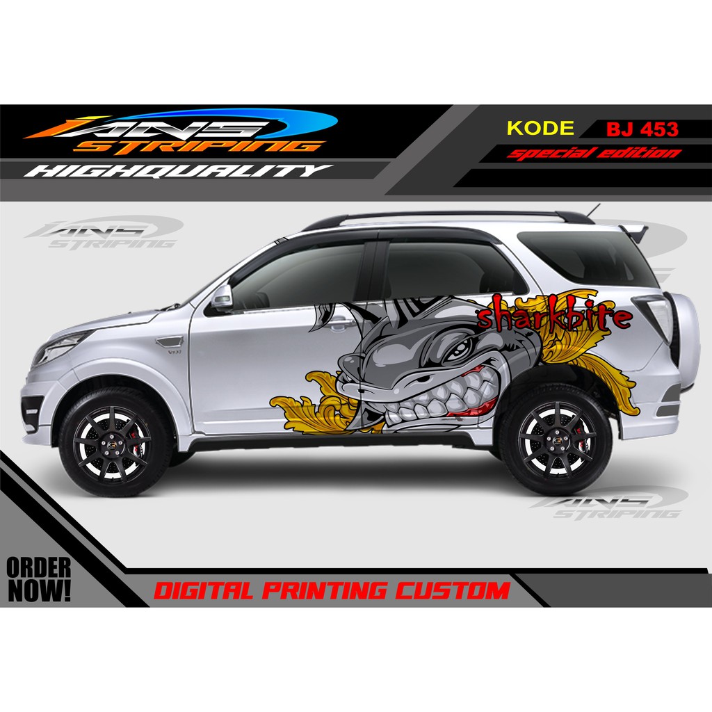 DECAL STICKER MOBIL TERIOS INNOVA RUSH FORTUNER PAJERO / VARIASI STCIKER UNTUK MOBIL / STIKER MOBIL