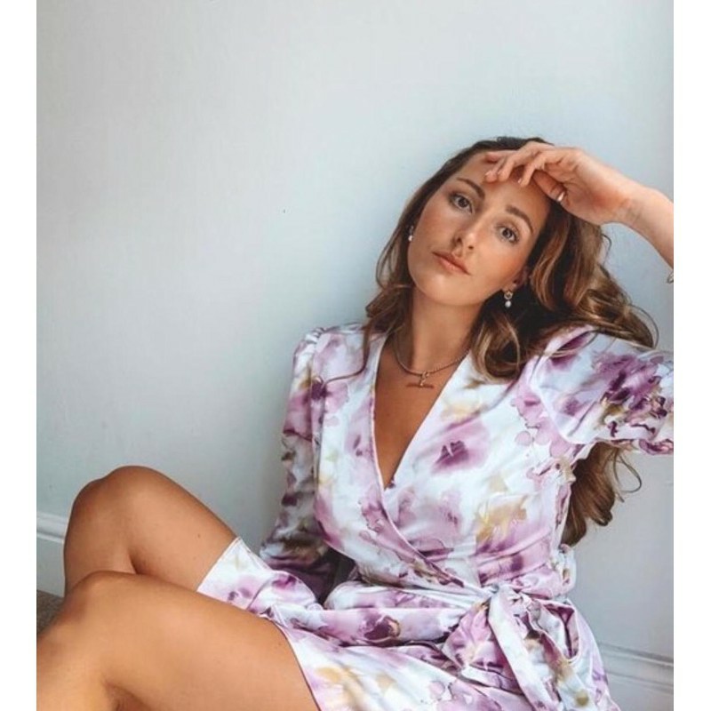 Wrap Satin Monki Dress