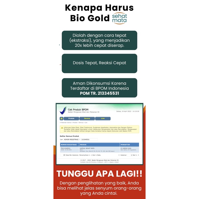 Kapsul Sehat Mata Bio Gold Ekstrak Wortel Dan Bilberry Suplemen Untuk Atasi Masalah Mata Minus Buram