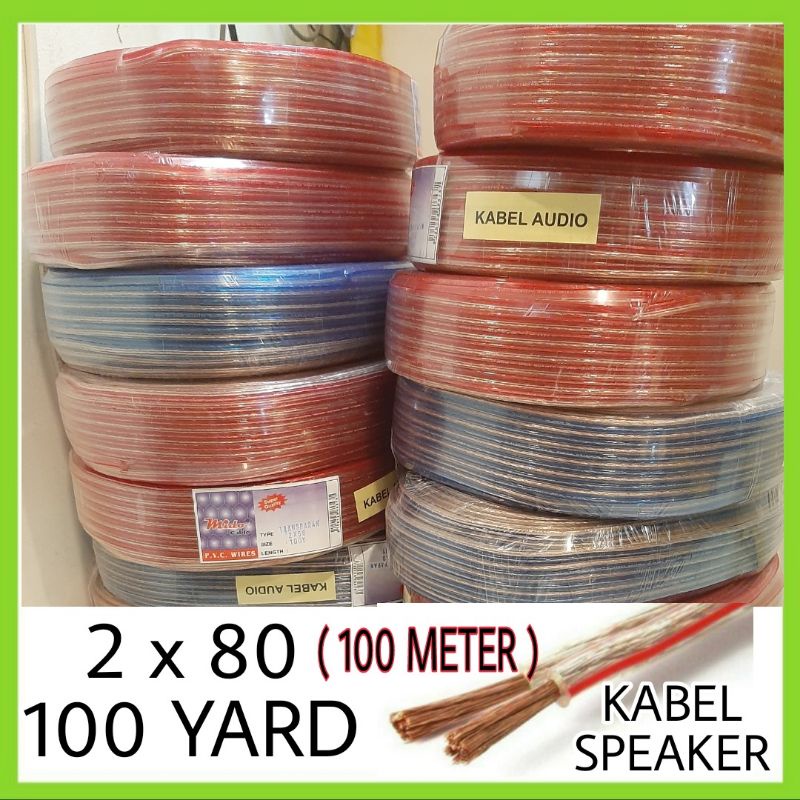 Kabel Speaker Audio 100 Meter 2x80, Kabel Listrik  Grosir - 3R