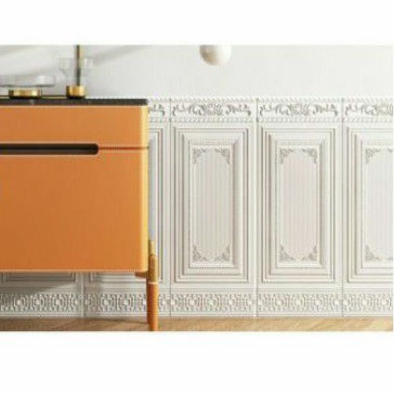 Wallpaper Foam 3D Pintu Jati Putih