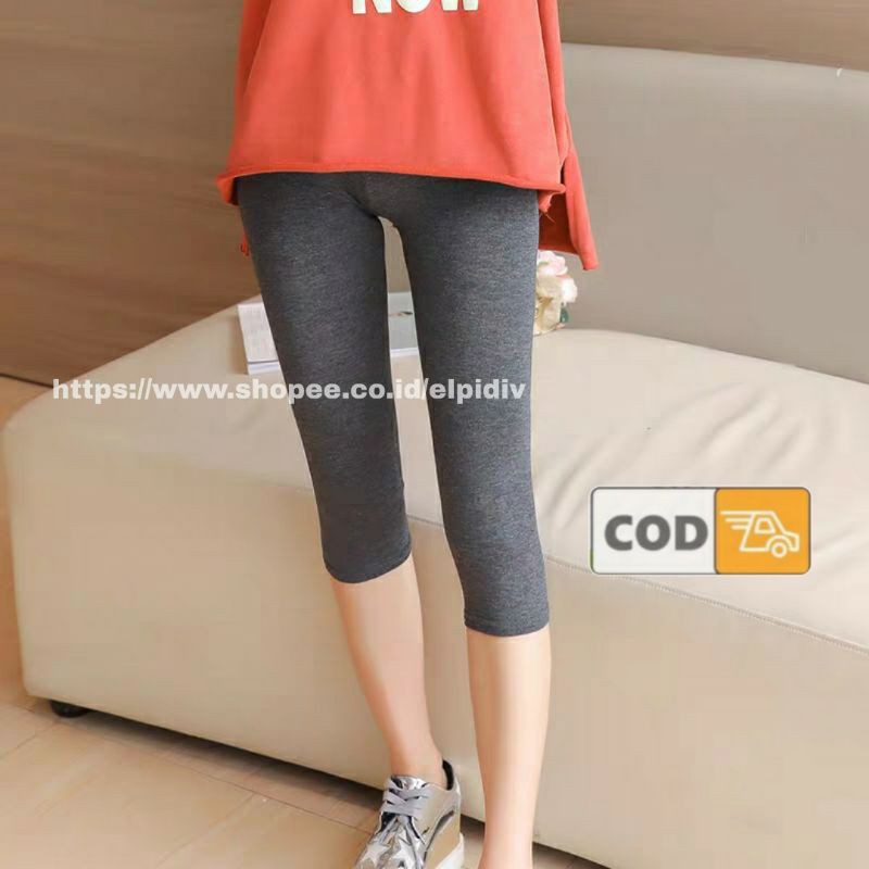 Legging Pendek 3/4 Soft Rayon Katun / Leging Pendek