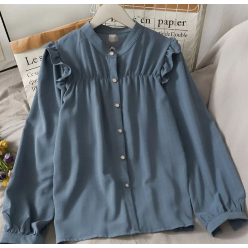 KEISYA BLOUSE - atasan terbaru blouse wanita moscrepe-2