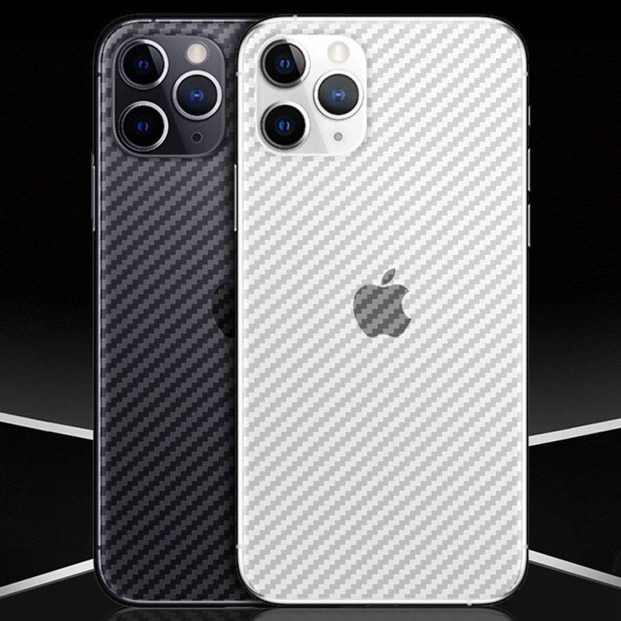 Film Pelindung Layar Belakang Bahan Serat Karbon 3d Untuk Iphone 11 12 Pro Max Mini 7 8 Plus X Xs Max Xr Se 2020