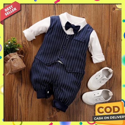 Tuxedo Shirt Setelan Anak Laki Laki 12 24 Bulan 1 2 Tahun Baju Anak La [Cod] Baju Bayi  Korea
